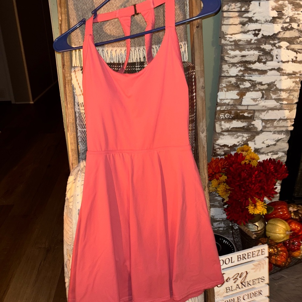 Coral Sleeveless Dress